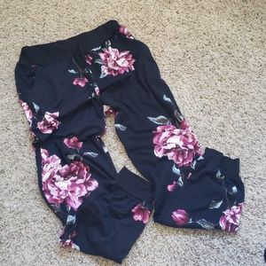 Floral Print Joggers